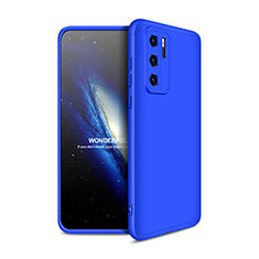 Custodia Plastica Rigida Cover Opaca Fronte e Retro 360 Gradi M01 per Huawei P40 Blu