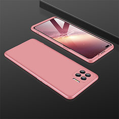 Custodia Plastica Rigida Cover Opaca Fronte e Retro 360 Gradi M01 per Oppo F17 Pro Oro Rosa