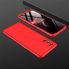 Custodia Plastica Rigida Cover Opaca Fronte e Retro 360 Gradi M01 per Realme 7 Pro Rosso