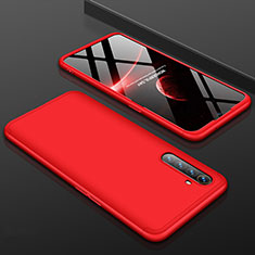 Custodia Plastica Rigida Cover Opaca Fronte e Retro 360 Gradi M01 per Realme X2 Rosso