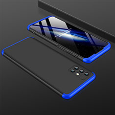 Custodia Plastica Rigida Cover Opaca Fronte e Retro 360 Gradi M01 per Samsung Galaxy M31s Blu e Nero