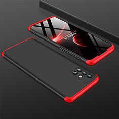 Custodia Plastica Rigida Cover Opaca Fronte e Retro 360 Gradi M01 per Samsung Galaxy M31s Rosso e Nero