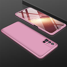 Custodia Plastica Rigida Cover Opaca Fronte e Retro 360 Gradi M01 per Samsung Galaxy M51 Oro Rosa