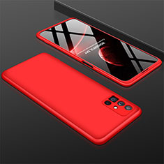 Custodia Plastica Rigida Cover Opaca Fronte e Retro 360 Gradi M01 per Samsung Galaxy M51 Rosso