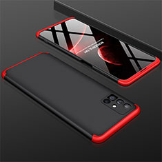 Custodia Plastica Rigida Cover Opaca Fronte e Retro 360 Gradi M01 per Samsung Galaxy M51 Rosso e Nero