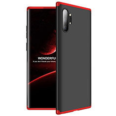 Custodia Plastica Rigida Cover Opaca Fronte e Retro 360 Gradi M01 per Samsung Galaxy Note 10 Plus Rosso e Nero