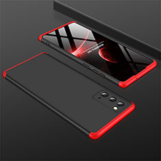 Custodia Plastica Rigida Cover Opaca Fronte e Retro 360 Gradi M01 per Samsung Galaxy Note 20 5G Rosso e Nero