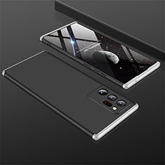 Custodia Plastica Rigida Cover Opaca Fronte e Retro 360 Gradi M01 per Samsung Galaxy Note 20 Ultra 5G Argento e Nero
