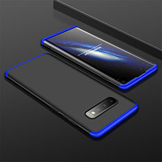 Custodia Plastica Rigida Cover Opaca Fronte e Retro 360 Gradi M01 per Samsung Galaxy S10 Blu e Nero