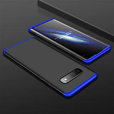 Custodia Plastica Rigida Cover Opaca Fronte e Retro 360 Gradi M01 per Samsung Galaxy S10 Plus Blu e Nero
