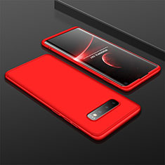 Custodia Plastica Rigida Cover Opaca Fronte e Retro 360 Gradi M01 per Samsung Galaxy S10 Rosso