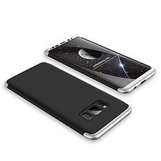 Custodia Plastica Rigida Cover Opaca Fronte e Retro 360 Gradi M01 per Samsung Galaxy S8 Argento
