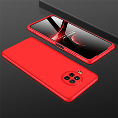 Custodia Plastica Rigida Cover Opaca Fronte e Retro 360 Gradi M01 per Xiaomi Mi 10i 5G Rosso