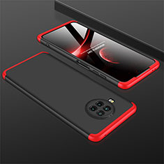 Custodia Plastica Rigida Cover Opaca Fronte e Retro 360 Gradi M01 per Xiaomi Mi 10i 5G Rosso e Nero