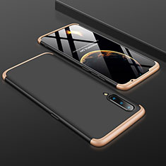 Custodia Plastica Rigida Cover Opaca Fronte e Retro 360 Gradi M01 per Xiaomi Mi 9 Lite Oro e Nero