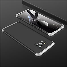 Custodia Plastica Rigida Cover Opaca Fronte e Retro 360 Gradi M01 per Xiaomi Poco X3 Argento e Nero