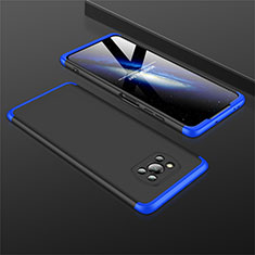 Custodia Plastica Rigida Cover Opaca Fronte e Retro 360 Gradi M01 per Xiaomi Poco X3 NFC Blu e Nero