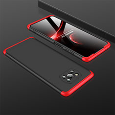 Custodia Plastica Rigida Cover Opaca Fronte e Retro 360 Gradi M01 per Xiaomi Poco X3 Rosso e Nero