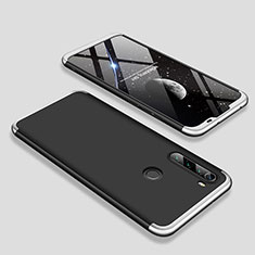 Custodia Plastica Rigida Cover Opaca Fronte e Retro 360 Gradi M01 per Xiaomi Redmi Note 8 Argento e Nero