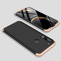 Custodia Plastica Rigida Cover Opaca Fronte e Retro 360 Gradi M01 per Xiaomi Redmi Note 8T Oro e Nero