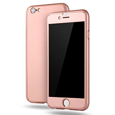 Custodia Plastica Rigida Cover Opaca Fronte e Retro 360 Gradi M02 per Apple iPhone 6 Plus Oro Rosa