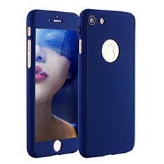 Custodia Plastica Rigida Cover Opaca Fronte e Retro 360 Gradi P01 per Apple iPhone 8 Blu