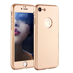 Custodia Plastica Rigida Cover Opaca Fronte e Retro 360 Gradi P01 per Apple iPhone SE (2020) Oro