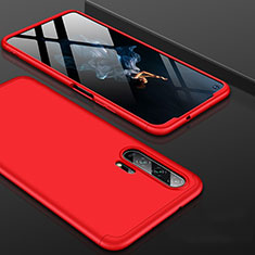 Custodia Plastica Rigida Cover Opaca Fronte e Retro 360 Gradi P01 per Huawei Honor 20 Pro Rosso