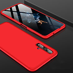 Custodia Plastica Rigida Cover Opaca Fronte e Retro 360 Gradi P01 per Huawei Honor 20 Rosso