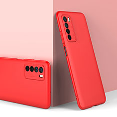 Custodia Plastica Rigida Cover Opaca Fronte e Retro 360 Gradi P01 per Huawei Honor Play4 5G Rosso