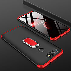 Custodia Plastica Rigida Cover Opaca Fronte e Retro 360 Gradi P01 per Huawei Honor V20 Rosso e Nero