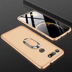 Custodia Plastica Rigida Cover Opaca Fronte e Retro 360 Gradi P01 per Huawei Honor View 20 Oro