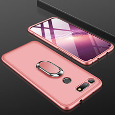 Custodia Plastica Rigida Cover Opaca Fronte e Retro 360 Gradi P01 per Huawei Honor View 20 Oro Rosa