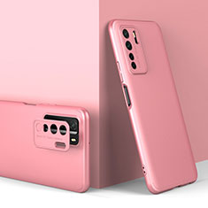 Custodia Plastica Rigida Cover Opaca Fronte e Retro 360 Gradi P01 per Huawei Nova 7 SE 5G Oro Rosa