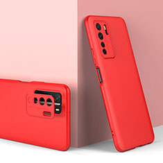 Custodia Plastica Rigida Cover Opaca Fronte e Retro 360 Gradi P01 per Huawei P40 Lite 5G Rosso