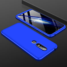 Custodia Plastica Rigida Cover Opaca Fronte e Retro 360 Gradi P01 per Nokia X6 Blu