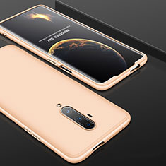 Custodia Plastica Rigida Cover Opaca Fronte e Retro 360 Gradi P01 per OnePlus 7T Pro Oro