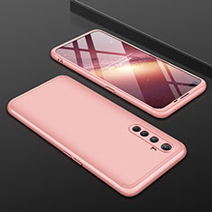 Custodia Plastica Rigida Cover Opaca Fronte e Retro 360 Gradi P01 per Realme X50 Pro 5G Oro Rosa