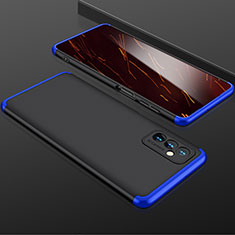 Custodia Plastica Rigida Cover Opaca Fronte e Retro 360 Gradi P01 per Samsung Galaxy M52 5G Blu e Nero