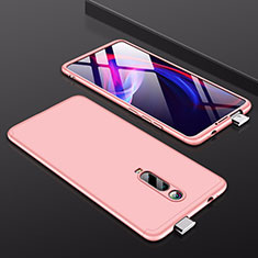 Custodia Plastica Rigida Cover Opaca Fronte e Retro 360 Gradi P01 per Xiaomi Mi 9T Oro Rosa