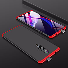 Custodia Plastica Rigida Cover Opaca Fronte e Retro 360 Gradi P01 per Xiaomi Mi 9T Rosso e Nero