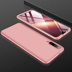 Custodia Plastica Rigida Cover Opaca Fronte e Retro 360 Gradi P01 per Xiaomi Mi A3 Oro Rosa