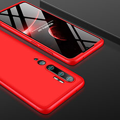 Custodia Plastica Rigida Cover Opaca Fronte e Retro 360 Gradi P01 per Xiaomi Mi Note 10 Rosso