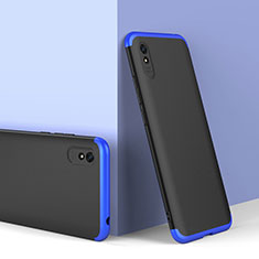 Custodia Plastica Rigida Cover Opaca Fronte e Retro 360 Gradi P01 per Xiaomi Redmi 9i Blu e Nero