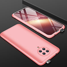 Custodia Plastica Rigida Cover Opaca Fronte e Retro 360 Gradi P01 per Xiaomi Redmi K30 Pro 5G Oro Rosa