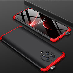 Custodia Plastica Rigida Cover Opaca Fronte e Retro 360 Gradi P01 per Xiaomi Redmi K30 Pro 5G Rosso e Nero