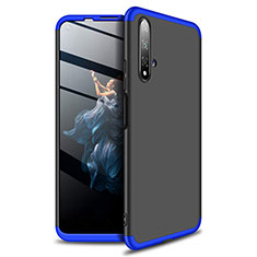 Custodia Plastica Rigida Cover Opaca Fronte e Retro 360 Gradi P02 per Huawei Honor 20 Blu e Nero