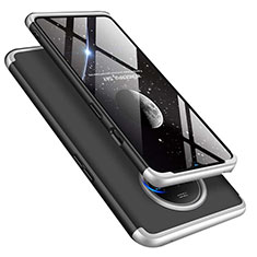 Custodia Plastica Rigida Cover Opaca Fronte e Retro 360 Gradi P02 per OnePlus 7T Argento