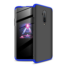 Custodia Plastica Rigida Cover Opaca Fronte e Retro 360 Gradi P02 per OnePlus 7T Pro Blu e Nero