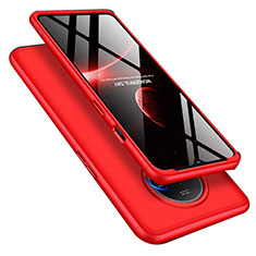 Custodia Plastica Rigida Cover Opaca Fronte e Retro 360 Gradi P02 per OnePlus 7T Rosso